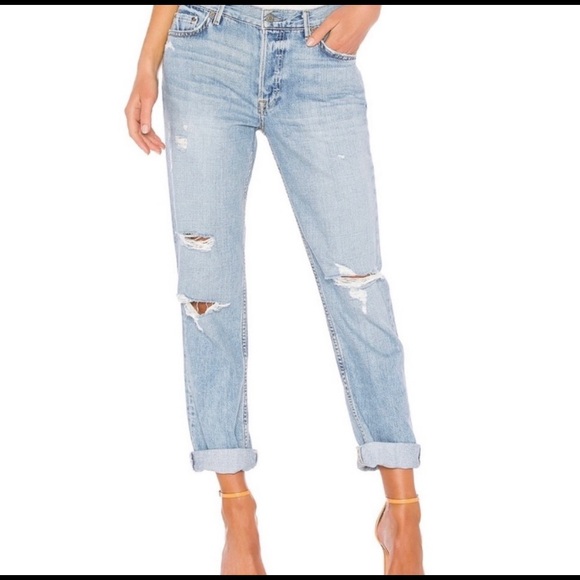 NWT GRLFRND Olivia Distressed Boyfriend Jeans 27 - Picture 2 of 14